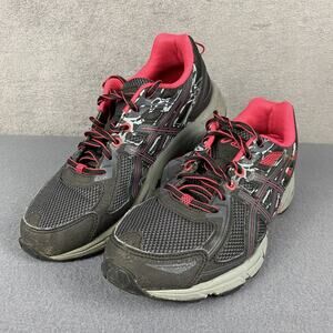 ASICS Gel Venture 6 Shoes Mens Size 9.5 Black Red Trail Running Sneakers T7G6N